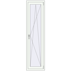 Buy Tilt-and-Turn 500x1900 mm REHAU OPTIMUM EURO-DESIGN 70 RAL 9016 Traffic white two-sided