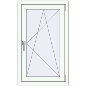 Buy Tilt-and-Turn 640x980 mm REHAU OPTIMUM EURO-DESIGN 70 RAL 9016 Traffic white two-sided