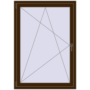 Buy Tilt-and-Turn 950x1350 mm REHAU OPTIMUM EURO-DESIGN 70 DARK_OAK two-sided