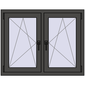 Zamów teraz Okna skrzydłowe 1065x830 mm REHAU ENERGY-SAVING SYNEGO MD BASALT_GREY dwustronny