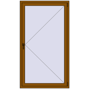 Buy Tilt-and-Turn 1014x1800 mm REHAU OPTIMUM EURO-DESIGN 70 GOLDEN OAK two-sided