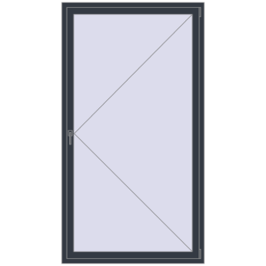 Buy Tilt-and-Turn 1200x2200 mm REHAU ENERGY-SAVING SYNEGO MD ANTHRACITE_GREY_STRUKTURAL two-sided