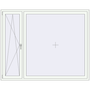 Buy Tilt-and-Turn 2000x1600 mm REHAU ENERGY-SAVING SYNEGO MD RAL 9016 Traffic white two-sided
