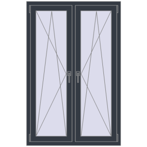 Zamów teraz Okna skrzydłowe 1005x1535 mm REHAU ENERGY-SAVING SYNEGO MD ANTHRACITE_GREY_STRUKTURAL dwustronny