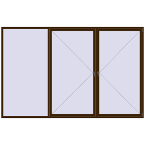 Buy Tilt-and-Turn 3600x2300 mm REHAU OPTIMUM EURO-DESIGN 70 DARK_OAK two-sided