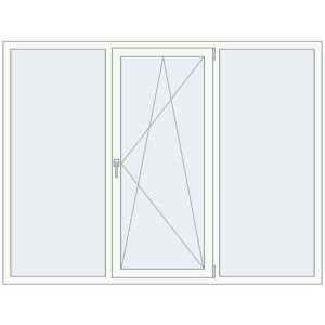 Buy Tilt-and-Turn 2100x1600 mm REHAU BRILLANT DESIGN RAL 9016 Traffic white two-sided