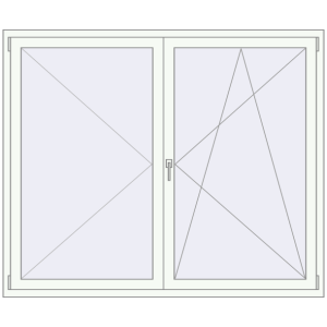 Buy Tilt-and-Turn 1800x1500 mm REHAU OPTIMUM EURO-DESIGN 70 RAL 9016 Traffic white two-sided