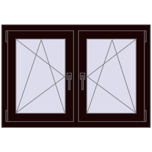 Zamów teraz Okna skrzydłowe 1065x740 mm REHAU ENERGY-SAVING SYNEGO MD CHOCOLATE_BROWN dwustronny