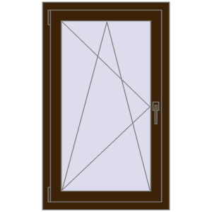 Buy Tilt-and-Turn 650x1100 mm REHAU OPTIMUM EURO-DESIGN 70 DARK_OAK two-sided