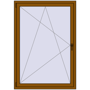 Zamów teraz Okna skrzydłowe 1050x1600 mm CLASICTHERM 70 GOLDEN OAK dwustronny