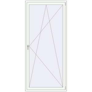 Buy Tilt-and-Turn 1100x2350 mm REHAU ENERGY-SAVING SYNEGO MD RAL 9016 Traffic white two-sided