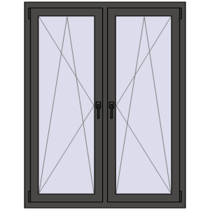 Zamów teraz Okna skrzydłowe 1185x1475 mm REHAU ENERGY-SAVING SYNEGO MD BASALT_GREY dwustronny