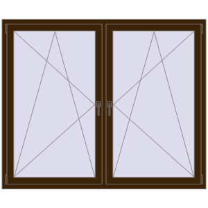 Zamów teraz Okna skrzydłowe 1815x1460 mm REHAU ENERGY-SAVING SYNEGO MD DARK_OAK dwustronny