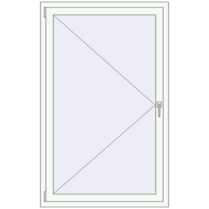 Buy Tilt-and-Turn 1000x1600 mm REHAU OPTIMUM EURO-DESIGN 70 RAL 9016 Traffic white two-sided