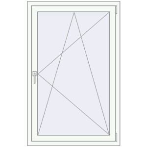 Buy Tilt-and-Turn 900x1400 mm REHAU OPTIMUM EURO-DESIGN 70 RAL 9016 Traffic white two-sided