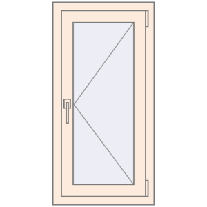 Buy Tilt-and-Turn 500x1000 mm REHAU OPTIMUM EURO-DESIGN 70 CREAME_WHITE_50L-2 two-sided