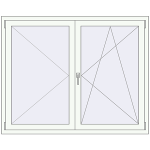Buy Tilt-and-Turn 1500x1200 mm REHAU ENERGY-SAVING SYNEGO MD RAL 9016 Traffic white two-sided