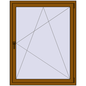 Buy Tilt-and-Turn 1100x1350 mm REHAU OPTIMUM EURO-DESIGN 70 GOLDEN OAK two-sided