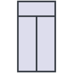 Okno plastikowe 1230x2260 mm Dwuskrzydłowe z naświetlem. View from inside Buy Okna skrzydłowe 1230x2260 mm KORSA BRILLANT DESIGN
