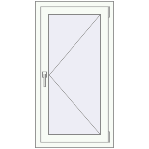 Buy Tilt-and-Turn 550x1120 mm REHAU OPTIMUM EURO-DESIGN 70 RAL 9016 Traffic white two-sided