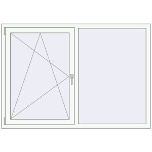 Buy Tilt-and-Turn 1670x1170 mm REHAU ENERGY-SAVING SYNEGO MD RAL 9016 Traffic white two-sided