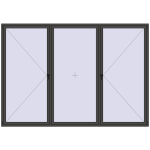Zamów teraz Okna skrzydłowe 3300x2300 mm KORSA ENERGY-SAVING REHAU SYNEGO MD BASALT_GREY dwustronny