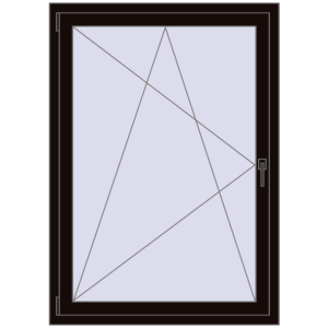 Buy Tilt-and-Turn 1000x1400 mm REHAU OPTIMUM EURO-DESIGN 70 BLACK_BROWN two-sided