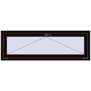 Buy Tilt-and-Turn 1500x500 mm REHAU OPTIMUM EURO-DESIGN 70 BLACK_BROWN two-sided