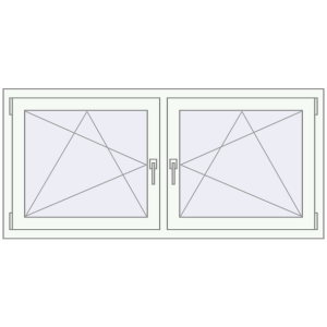 Buy Tilt-and-Turn 1500x700 mm REHAU ENERGY-SAVING SYNEGO MD ANTHRACITE_GREY_STRUKTURAL external