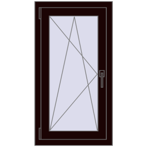 Buy Tilt-and-Turn 540x1000 mm REHAU OPTIMUM EURO-DESIGN 70 CHOCOLATE_BROWN two-sided