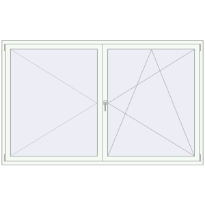 Buy Tilt-and-Turn 2350x1450 mm REHAU OPTIMUM EURO-DESIGN 70 RAL 9016 Traffic white two-sided