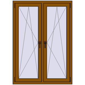 Okno plastikowe 1050x1475 mm Dwuskrzydłowe. Widok od środka Zamów teraz Okna skrzydłowe 1050x1475 mm REHAU ENERGY-SAVING SYNEGO MD GOLDEN OAK dwustronny