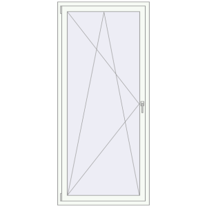 Buy Tilt-and-Turn 1000x2100 mm REHAU BRILLANT DESIGN RAL 9016 Traffic white two-sided