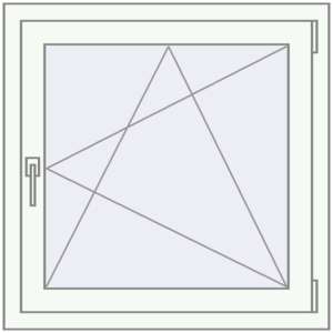 Buy Tilt-and-Turn 840x840 mm REHAU BRILLANT DESIGN RAL 9016 Traffic white two-sided