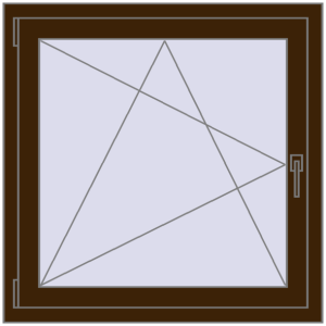 Buy Tilt-and-Turn 860x860 mm REHAU OPTIMUM EURO-DESIGN 70 DARK_OAK two-sided