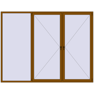 Zamów teraz Okna skrzydłowe 3000x2300 mm REHAU ENERGY-SAVING SYNEGO MD GOLDEN OAK dwustronny