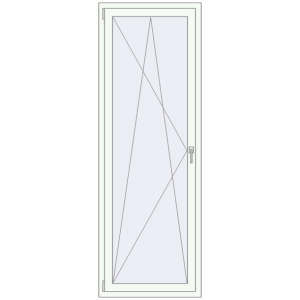 Buy Tilt-and-Turn 800x2150 mm REHAU OPTIMUM EURO-DESIGN 70 RAL 9016 Traffic white two-sided