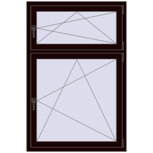 Buy Tilt-and-Turn 1000x1500 mm REHAU OPTIMUM EURO-DESIGN 70 CHOCOLATE_BROWN two-sided