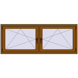 Zamów teraz Okna skrzydłowe 1830x680 mm REHAU ENERGY-SAVING SYNEGO MD GOLDEN OAK dwustronny