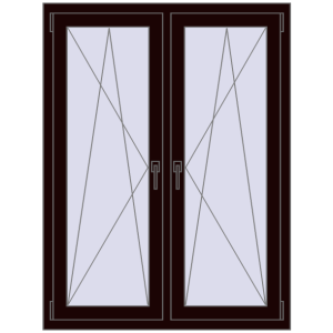 Zamów teraz Okna skrzydłowe 1050x1415 mm REHAU ENERGY-SAVING SYNEGO MD CHOCOLATE_BROWN dwustronny