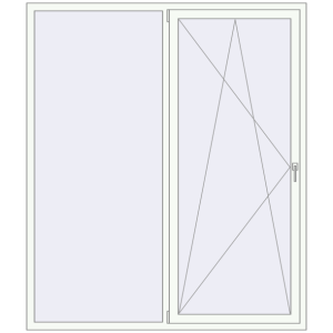 Buy Tilt-and-Turn 1800x2100 mm REHAU OPTIMUM EURO-DESIGN 70 GOLDEN OAK external
