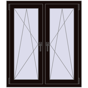 Zamów teraz Okna skrzydłowe 1020x1160 mm REHAU ENERGY-SAVING SYNEGO MD BLACK_BROWN dwustronny