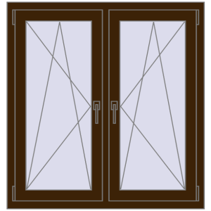 Zamów teraz Okna skrzydłowe 1080x1100 mm REHAU ENERGY-SAVING SYNEGO MD DARK_OAK dwustronny