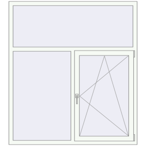 Buy Tilt-and-Turn 1525x1700 mm REHAU OPTIMUM EURO-DESIGN 70 RAL 9016 Traffic white two-sided