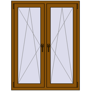 Okno plastikowe 1050x1355 mm Dwuskrzydłowe. Widok od środka Zamów teraz Okna skrzydłowe 1050x1355 mm REHAU ENERGY-SAVING SYNEGO MD GOLDEN OAK dwustronny