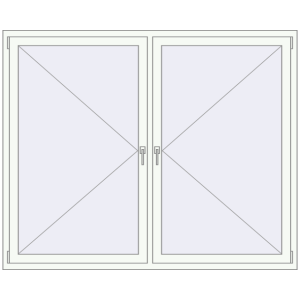 Buy Tilt-and-Turn 1920x1560 mm REHAU ENERGY-SAVING SYNEGO MD RAL 9016 Traffic white two-sided