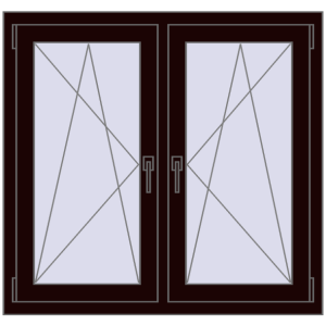 Zamów teraz Okna skrzydłowe 1080x995 mm REHAU ENERGY-SAVING SYNEGO MD CHOCOLATE_BROWN dwustronny
