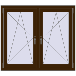 Zamów teraz Okna skrzydłowe 1185x995 mm REHAU ENERGY-SAVING SYNEGO MD DARK_OAK dwustronny