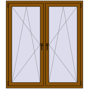 Zamów teraz Okna skrzydłowe 1395x1535 mm REHAU ENERGY-SAVING SYNEGO MD GOLDEN OAK dwustronny