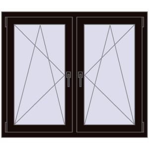Zamów teraz Okna skrzydłowe 1185x995 mm REHAU ENERGY-SAVING SYNEGO MD BLACK_BROWN dwustronny